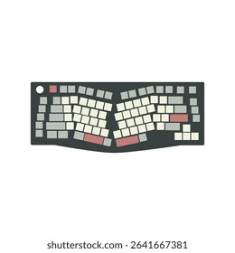 Alice Ergo Mechanical Keyboard Layout with retro keycaps