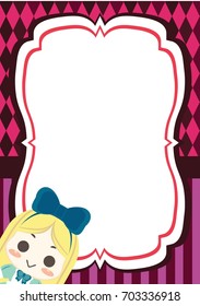 Alice mock up card background