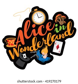 Alice text design. EPS 10 vector.