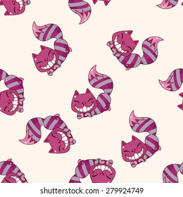 alice in wonderland , cartoon seamless pattern background