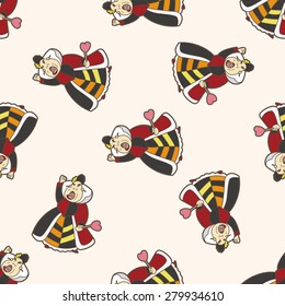 alice in wonderland , cartoon seamless pattern background