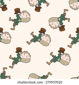 alice in wonderland , cartoon seamless pattern background