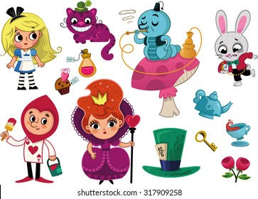 Alice in Wonderland characters and elements