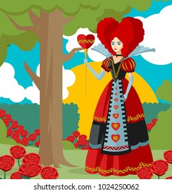 alice in wonderland classic tale queen of hearts in garden