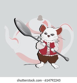 Alice in wonderland Mouse Hold spoon