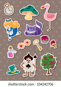 Alice in Wonderland stickers