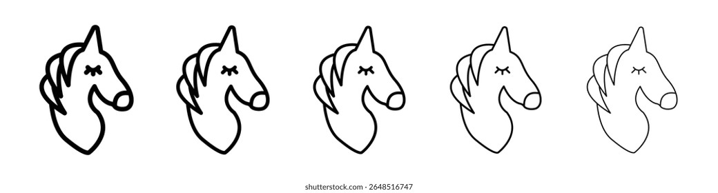 Alicorn icon filled flat sign concept for web design.