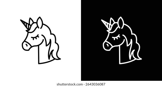 Alicorn icon Flat style logo vector. perfect for UI designs