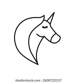 Alicorn icon isolated. simple vector icon on white background