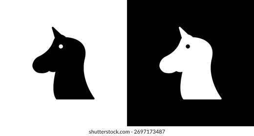 Icono de alicornio, logotipo Elementos de Diseños gráficos
