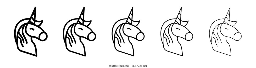Alicorn icon vector collection. EPS 10