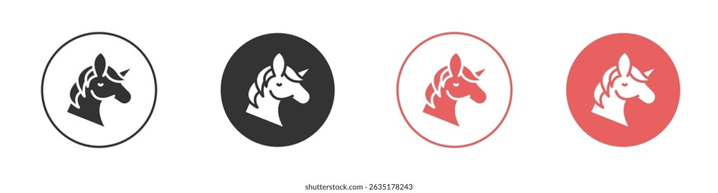 Alicorn icon vector design template simple and clean style