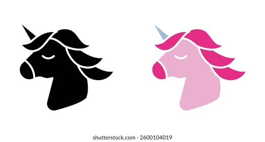 Alicorn web vector icons set