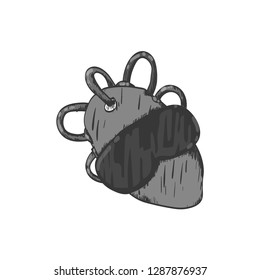 Alien in 3D glasses. Without background.