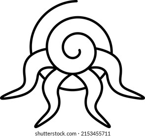 Alien Abduction Horror Icon Tentacle