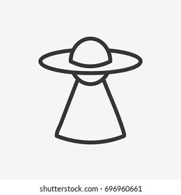 Alien abduction icon   illustration isolated vector sign symbol