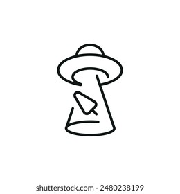 Alien-Abduktion-Symbol. Simple Alien Abduction Symbol für Social Media, App und Webdesign. Vektorillustration.
