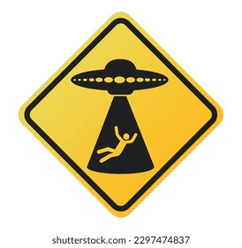 Alien Abduction Sign. UFO sign