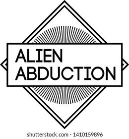 ALIEN ABDUCTION stamp on white background