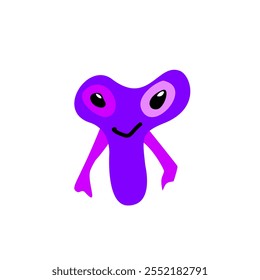 alien abstract character design, vector illustration