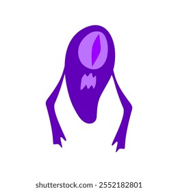 alien abstract character design, vector illustration