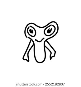 alien abstract character design, vector illustration