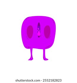 alien abstract character design, vector illustration