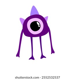 alien abstract character design, vector illustration