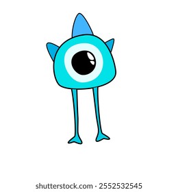 alien abstract character design, vector illustration