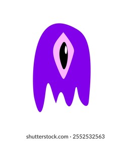 alien abstract character design, vector illustration