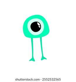 alien abstract character design, vector illustration