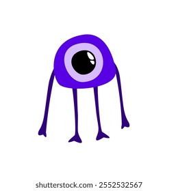 alien abstract character design, vector illustration