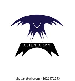 Alien abstract illustration can be logo