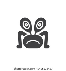Alien animal vector icon. Ufo invader filled flat sign for mobile concept and web design. Monster alien glyph icon. Symbol, logo illustration. Vector graphics