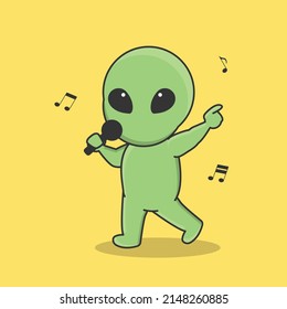 alien astronaut  galaxy universe space robot interstellar cute character vector icon cartoon doodle