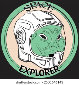 Alien Astronaut Space Explorer T-shirt Graphics