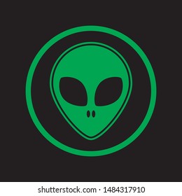 alien attention icon. flat illustration of alien attention vector icon. alien attention sign symbol