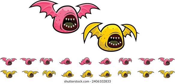 Alien Bat Monster Animated Character Sprite