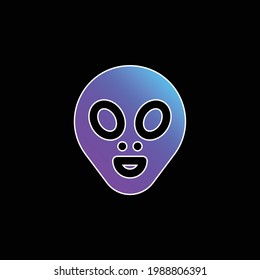 Alien blue gradient vector icon