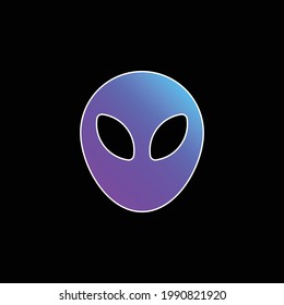 Alien blue gradient vector icon