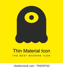 Alien bright yellow material minimal icon or logo design