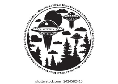 Alien Bundle, Space, Alien, Spaceship, Aliens, Outer Space, Cute Alien, Sticker, Shirt, Files for Cricut, Outer Space Set, Cute Alien Cartoon, UFO cut files, ship, UFO vector, 