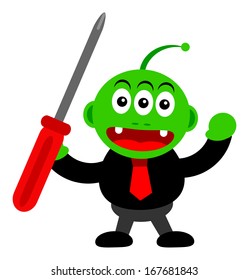 alien businessman in business activity