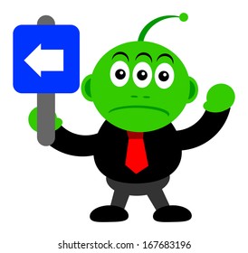 alien businessman in business activity