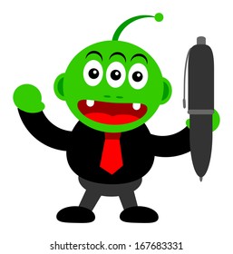 alien businessman in business activity