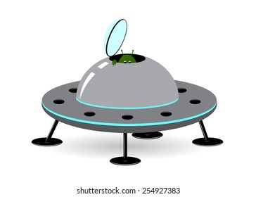 The alien by the spaceship