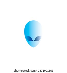Icono de caricatura de Alien sobre fondo blanco