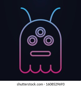 Alien cartoon nolan icon. Simple thin line, outline vector of space icons for ui and ux, website or mobile application