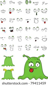 alien cartoon set  in vector format