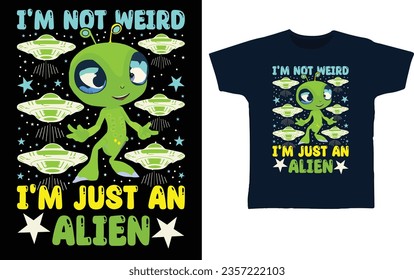 Alien cartoon t shirt designs for kids